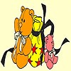 Play free Two christmas bear coloring game
